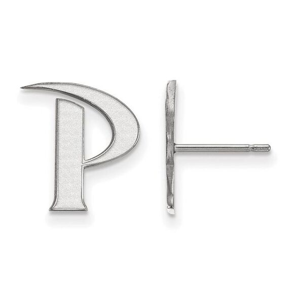 10k White Gold Pepperdine University Small Post Earrings - Picture 1 of 3